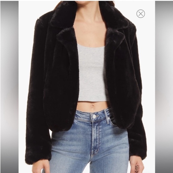 Blank NYC Jackets & Blazers - Blank NYC faux fur cropped jacket XS
